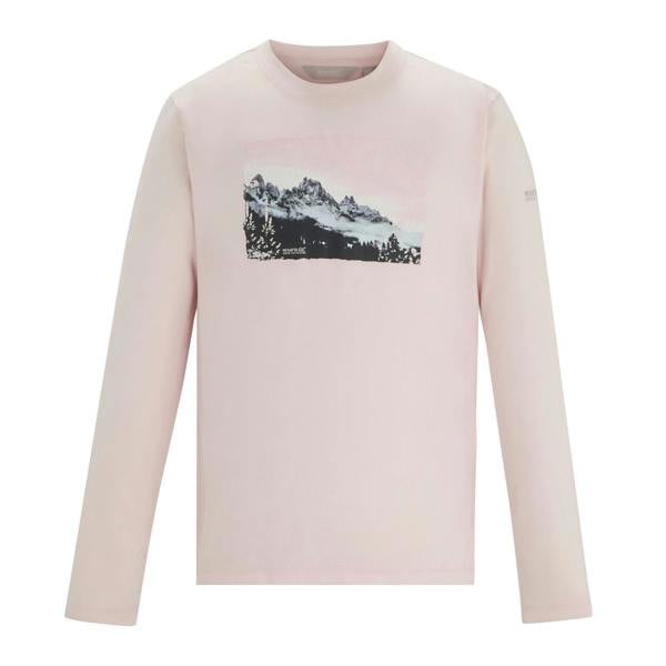 Regatta Childrens/Kids Alvarado Scenery Long-Sleeved Winter T-Shirt - Pink Haze - 