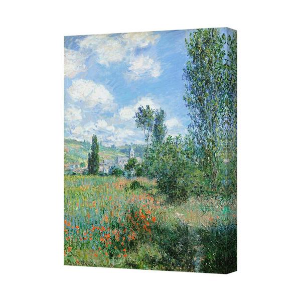 Benjamin Tate Design Contemporary Landscape Canvas Wall Art Poppy Field Scene With Tall Trees Made In The United Kingdom