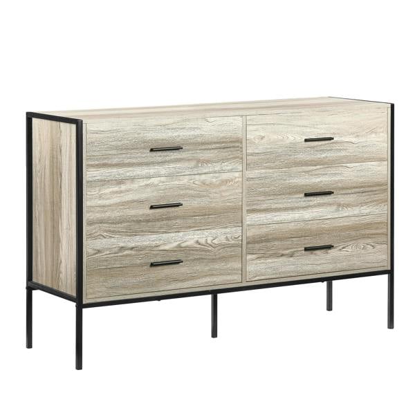 Vida Designs Brooklyn 6 Drawer Chest, Dark Wood