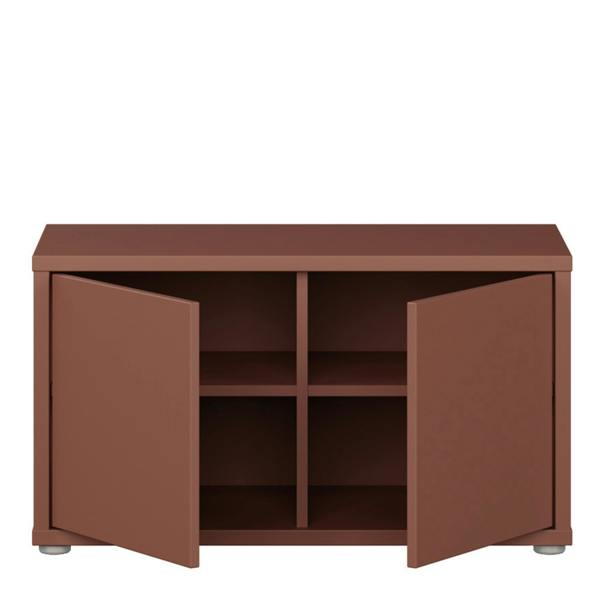 Furniture To Go Alice Springs Bench with 2 Doors Push-to-Open in Terracotta