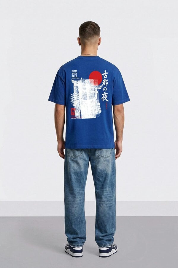 London Attitude Kyoto After Dark Oversized Heavyweight Japanese Graphic T-Shirt