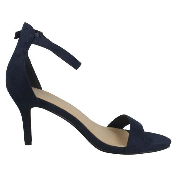 Anne Michelle Ladies Anne Michelle High Heeled Buckle Ankle Strap Evening Sandals F12108