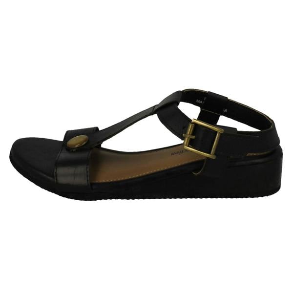 Leather Collection Ladies Leather Collection T-Bar Sandals F00452