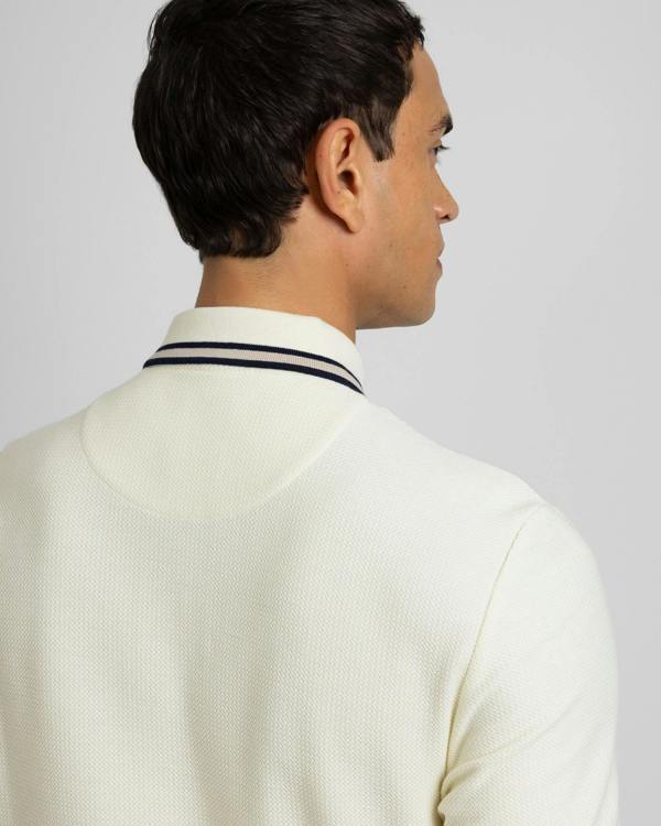 Steel & Jelly Tolworth - Textured Polo Shirt With Contrast Rib