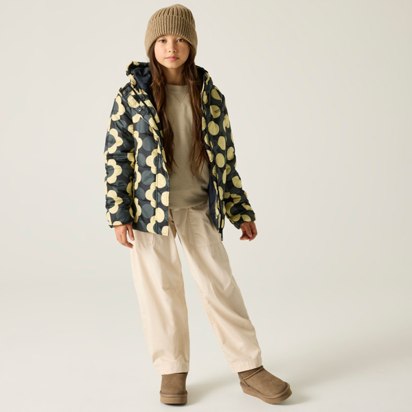 Regatta Girls Orla Kiely Plain Padded Jacket - Black