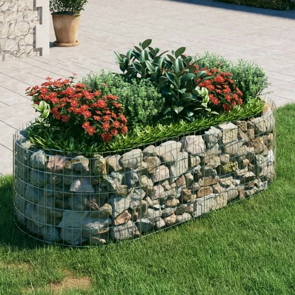 Berkfield Gabion Raised Bed Galvanised Iron 200x100x50 cm