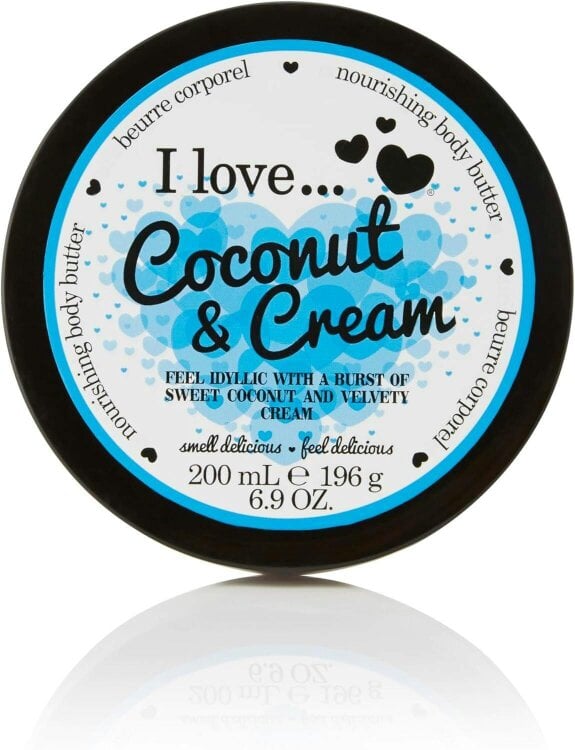 I Love Coconut & Cream Pamper Gift Set 4 Piece Bath & Body Collection - Vegan