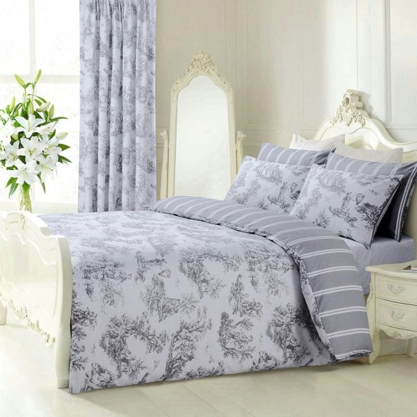 Velosso Toille Printed Cotton Blend Duvet Cover and Pillowcase Set
