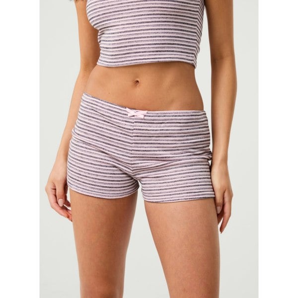 Pink Vanilla Jersey Stripe Shorts