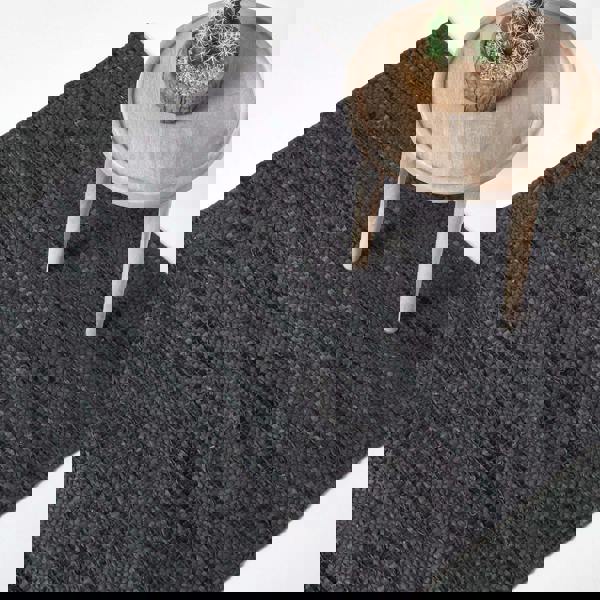 HOMESCAPES Denver Leather Woven Rug