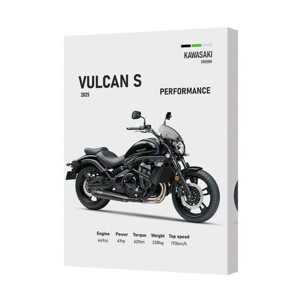 Benjamin Tate Design Vulcan S Kawasaki Motorcycle Canvas Print Wall Art