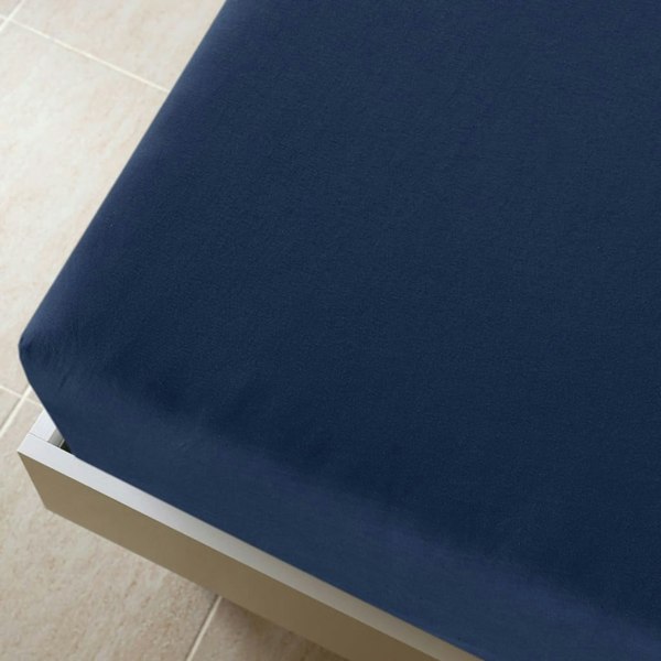 Berkfield Jersey Fitted Sheets 2 pcs Navy Blue 100x200 cm Cotton