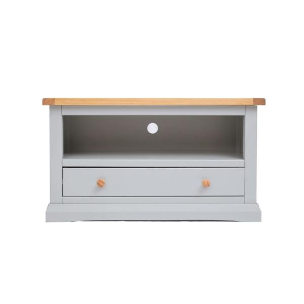 Loreo Light Grey 1 Drawer TV Cabinet Wood Knob