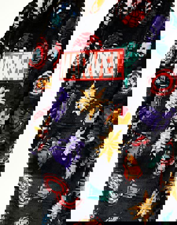 Marvel Boys Multicoloured Character Icons Blanket Hoodie (One Size)