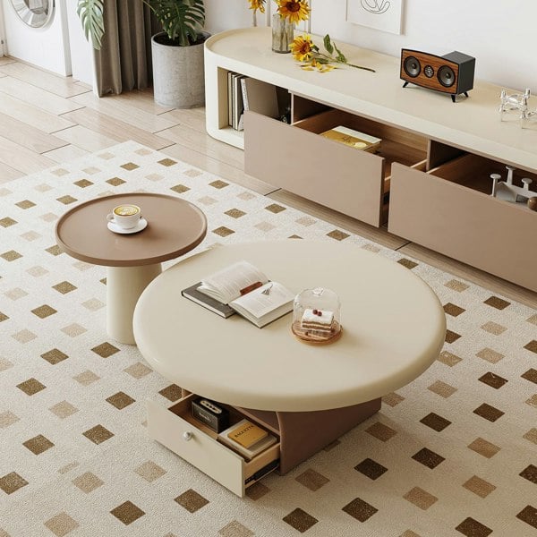 Rit Concept Dinh Nesting Round Coffee Table Set With Storage