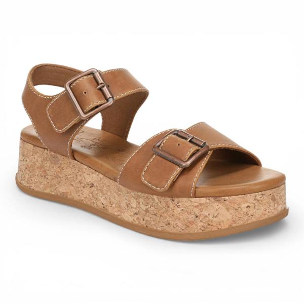 Blowfish Malibu Magical - Women's Tan Faux Leather Platform Sandals