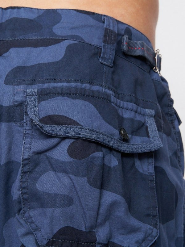 Crosshatch Jimster Shorts Blue Camo