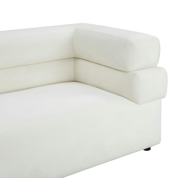 Furniture Edit Elsa Cream Velvet Sofa