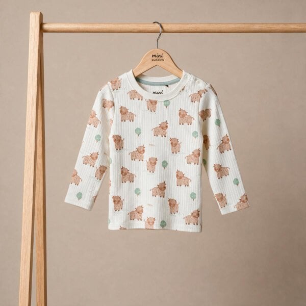 Mini Cuddles Farm Animal-Print T-shirts (Multicolour), 3 Pack