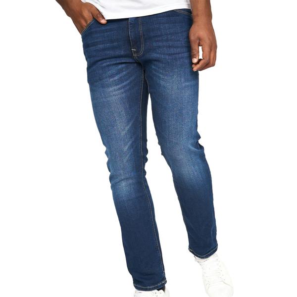 Crosshatch Mens Cadman Straight Jeans - Stone Wash - 