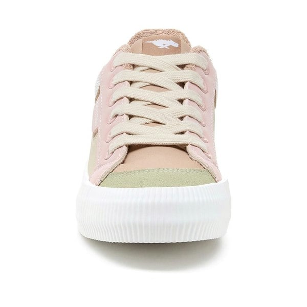 Rocket Dog Cheery Blocked PU/Seude Women's Taupe Trainers