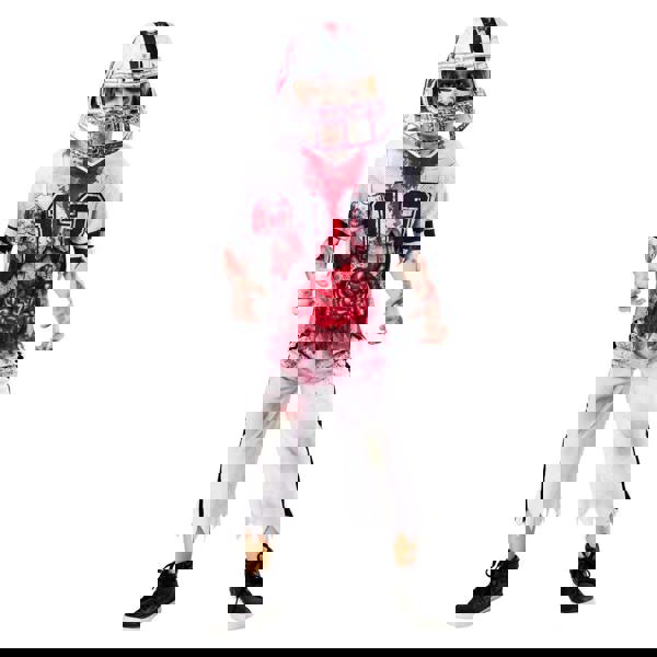 Bristol Novelty Unisex Adult Zombie Football Player Costume Set - White/Red - 