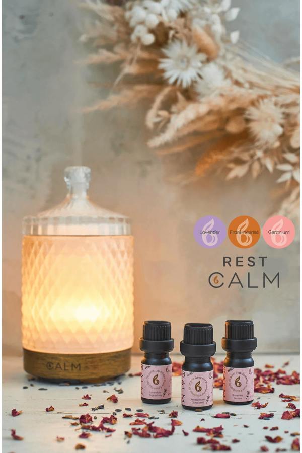 B Calm Aroma Diffuser with our Rest Calm Oil Set - Sleep & Hormone Balance