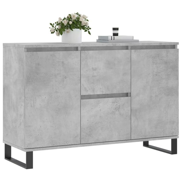 Berkfield Sideboard Concrete Grey 104x35x70 cm Engineered Wood