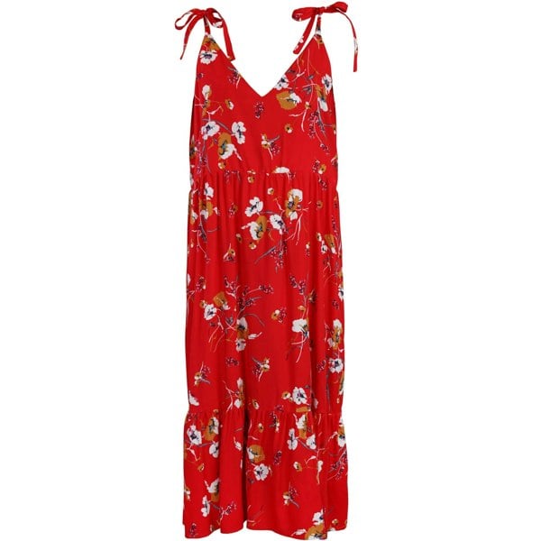 Antonia York Red Floral Sundress | Natalia Softly Gathered Strappy Dress