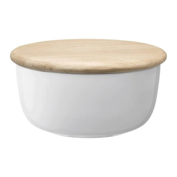 LSA Dine White Porcelain Bowl with Lid 26cm