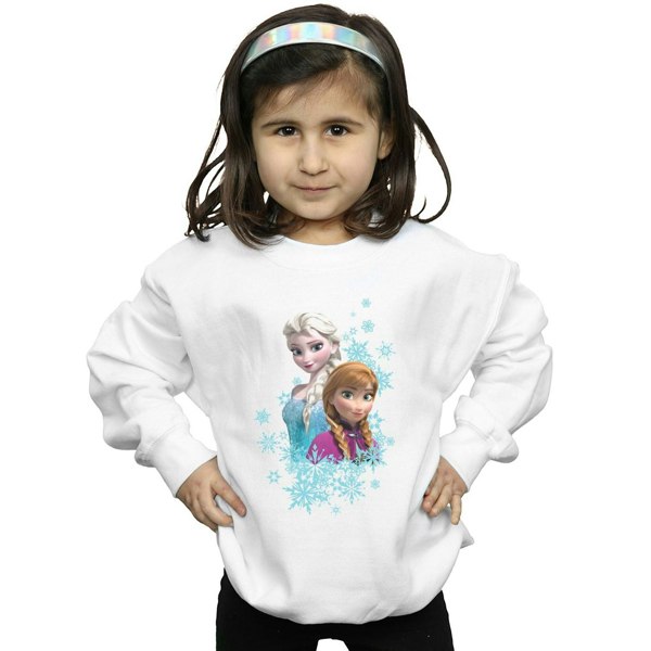 Disney Girls Frozen Elsa And Anna Sisters Sweatshirt - White