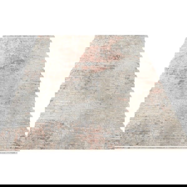 Short-Pile Design Orange Rug – Modern Abstract