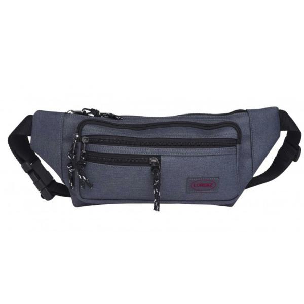 Lorenz Unisex Slimline 3 Zip Bum Bag Waist Bag