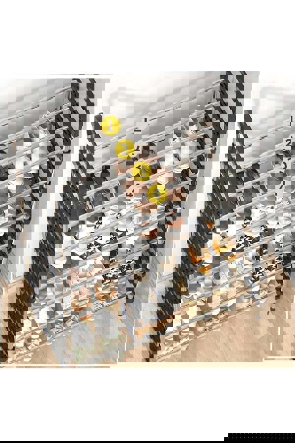 Living and Home 6 Tiers Shoe Rack Organizer Stainless Steel Stackable Space Saving Shoe Shelf