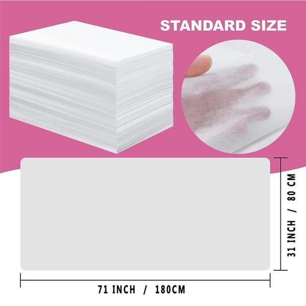Havendro 100Pcs White Disposable Non-woven Spa Massage Table Sheets Beauty Bed Covers