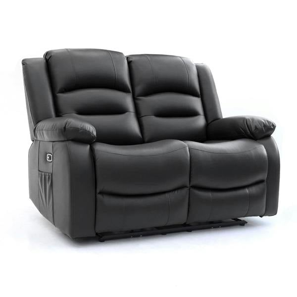 Furnishings For Less Arlo Faux Leather Electric Reclining 2 Seater Sofa