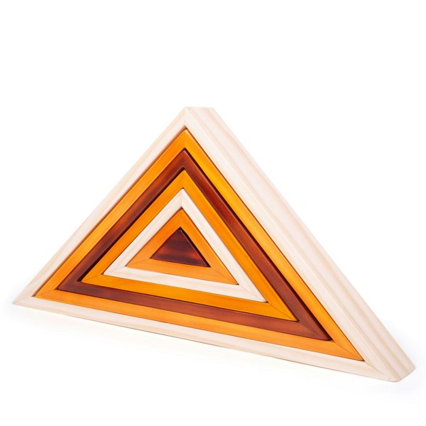 Bigjigs Toys Wooden Stacking Triangles, Stacking & Sorting Toy - 7 Pieces