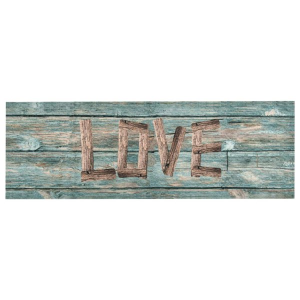 Berkfield Kitchen Carpet Washable Love 60x300 cm