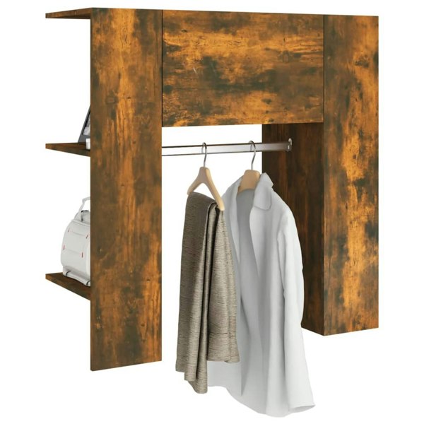 Berkfield Hallway Cabinet Smoked Oak 97.5x37x99 cm Engineered Wood