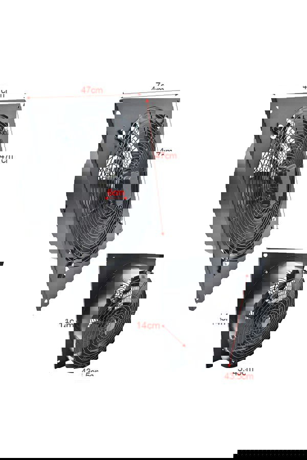 Living and Home Ventilation Wall-Mounted Exhaust Axial Fan 16-inch