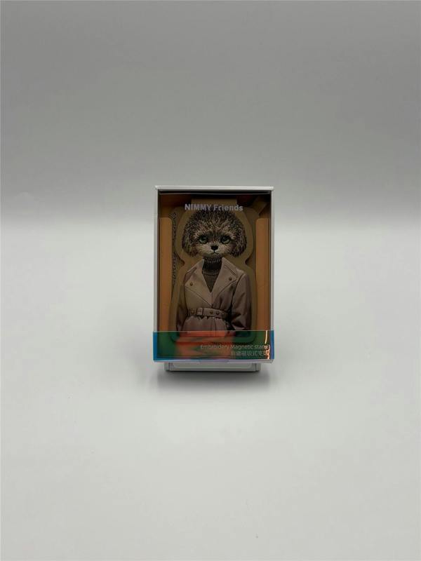 Nimmy Friends Nimmy Fashion & Cute Teddy Series Embroidery Magnetic Stand with MagSafe Brown - N-CXMC-ZJKT-14