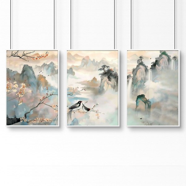 Large Pictures For Living Room | Set of 3 wall art prints