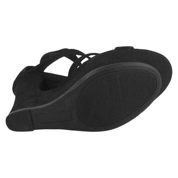 Anne Michelle Ladies Anne Michelle Cut Out Wedge T-Bar Sandals