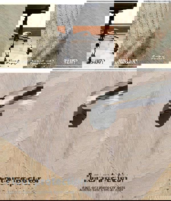 Marlow Non Slip Office Chair Desk Mat Floor Computer Carpet Protector PVC Clear