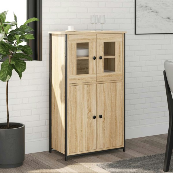 Berkfield Highboard Sonoma Oak 62x32x106.5 cm Engineered Wood