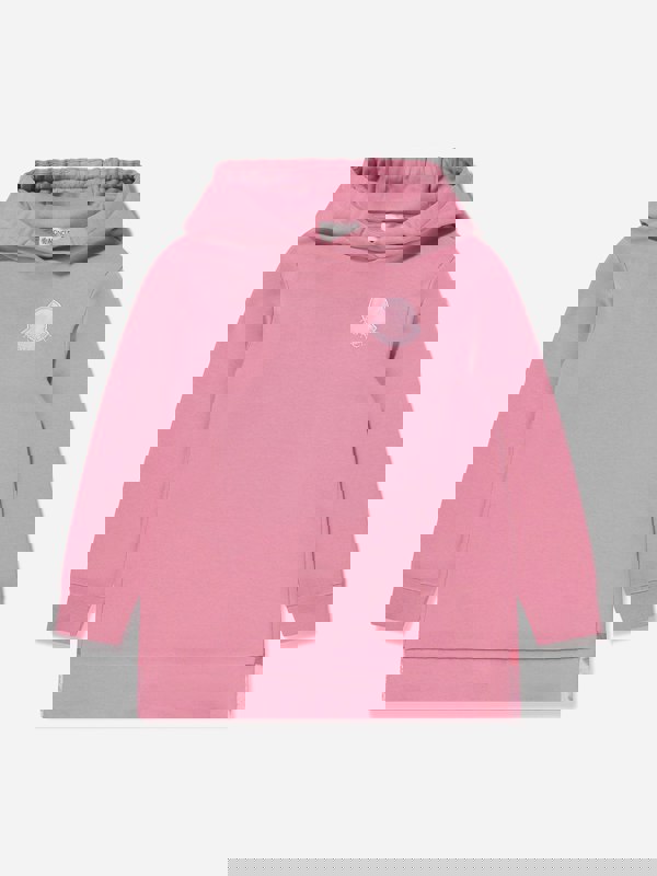 Moncler Enfant Girls Hooded Sweater Dress in Pink