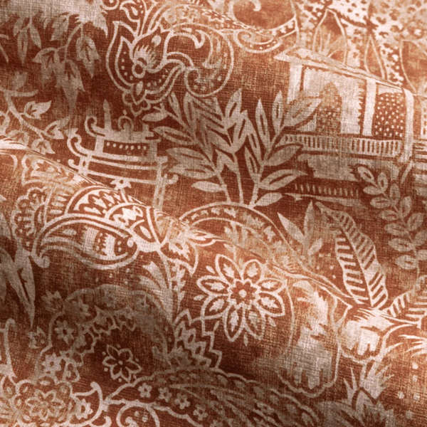 Wylder Chenille Bengal Tiger Eyelet Curtains - Amber