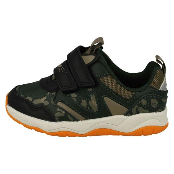 Clarks Childrens PLAYPRINTS Collection By Clarks Big Cat Print Detailed Trainers Clowder Run T