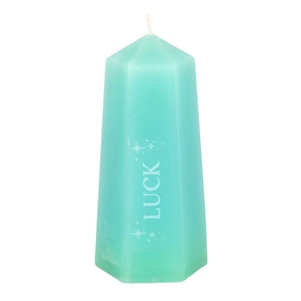 Serano Luck Crystal Candle with Rough Green Aventurine