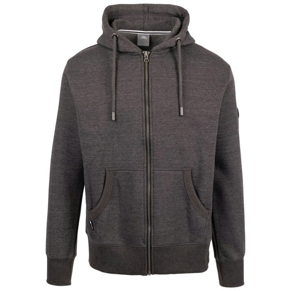 Trespass Mens Bran Full Zip Hoodie - Black Marl